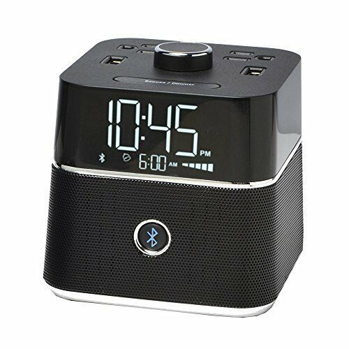 4K/2K/1080P CUBIETIME BLUE ALARM CLOCK WITH 2 X POWER + 2 X USB CHARGING BLUETOOTH WIFI IP Hidden Safe & Secure Pinhole Camera